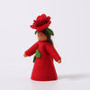 Large Red Rose felt flower fairy | © Conscious Craft